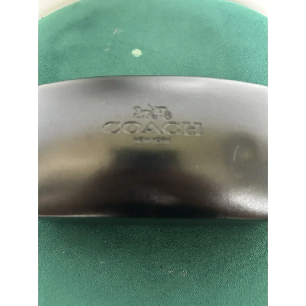 COACH NEW YORK LARGE  HARD BLACK CLAM SHELL EYE GLASS SUNGLASSES CASE